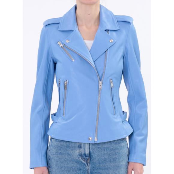 NEW IRO newhan jacket in azure blue - Picture 1 of 4